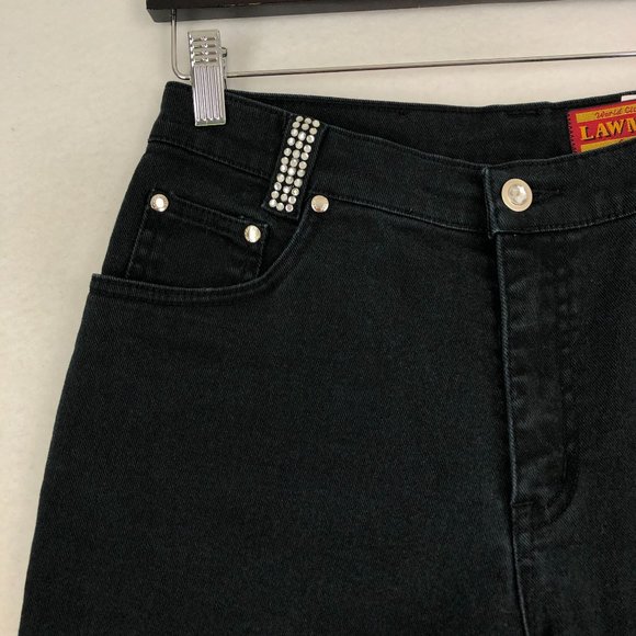 Lawman Women's Size 5/6 Superior Fit World Class Denim Relaxed Black Jeans - Picture 9 of 13